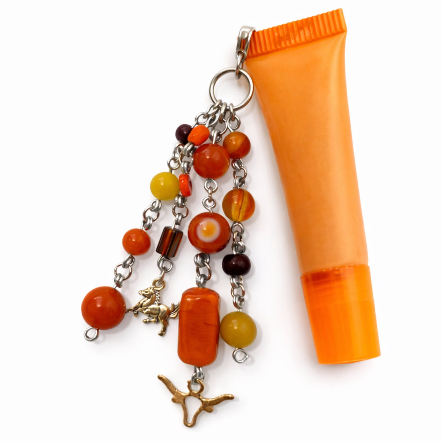 Western Cowgirl Beaded Charm - Keychain Bag Charm Zipper Pull