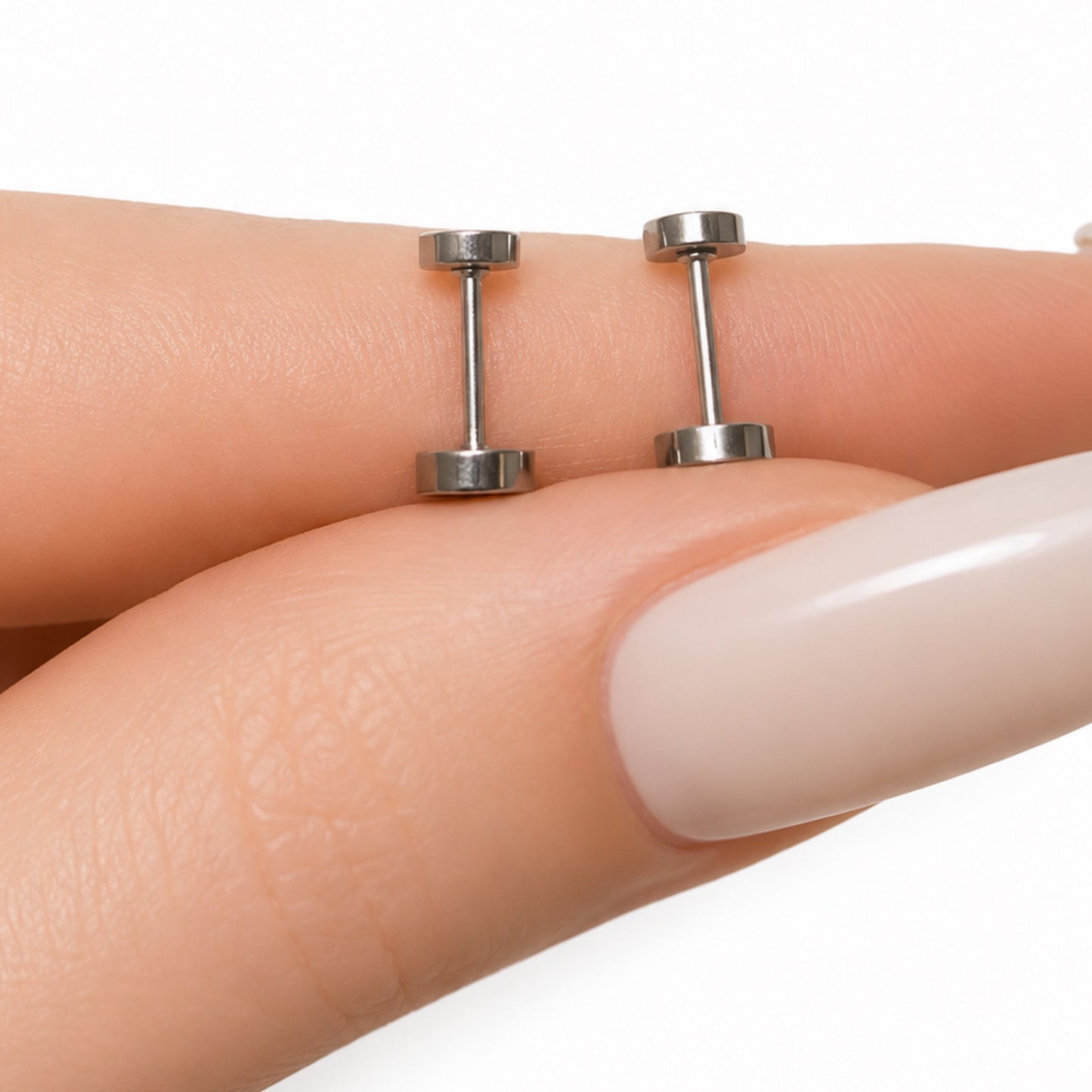 Tiny Heart Flat Back Stud Earrings