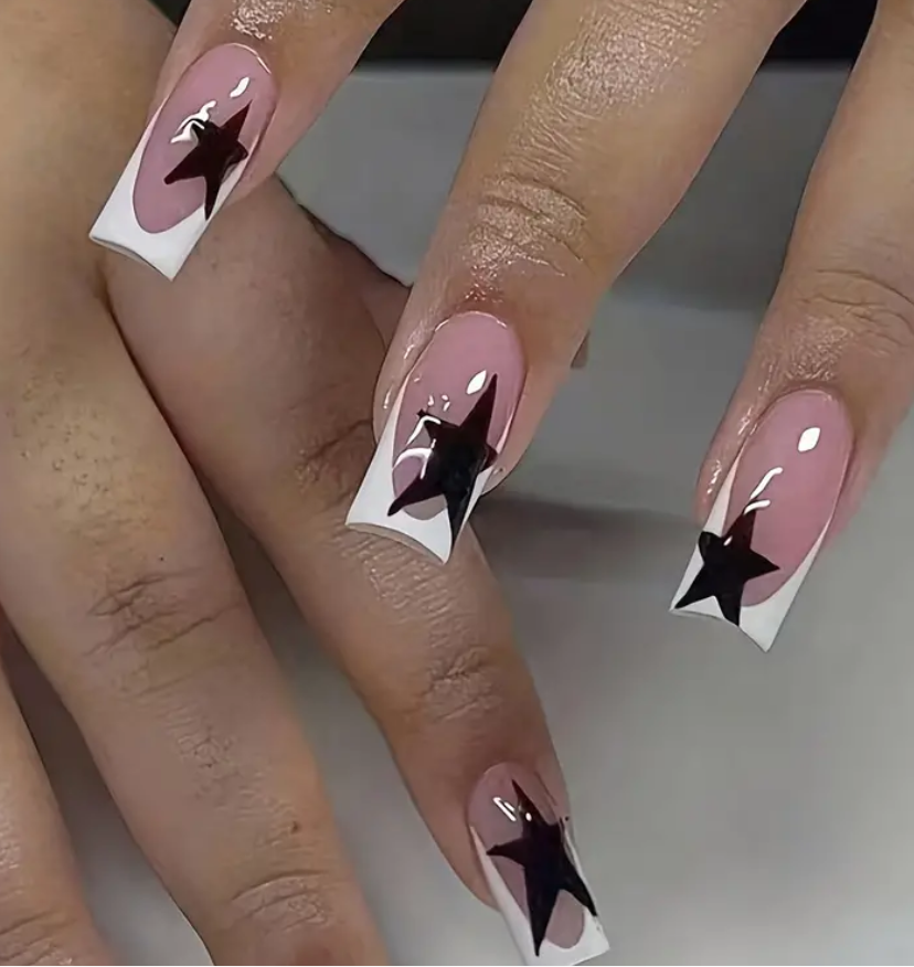 Star Art Long Ballet Coffin Press-on Nails Set