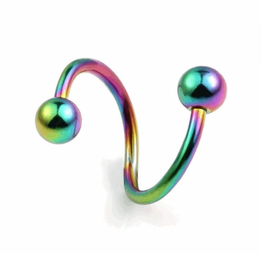 Rainbow Twisted Barbell