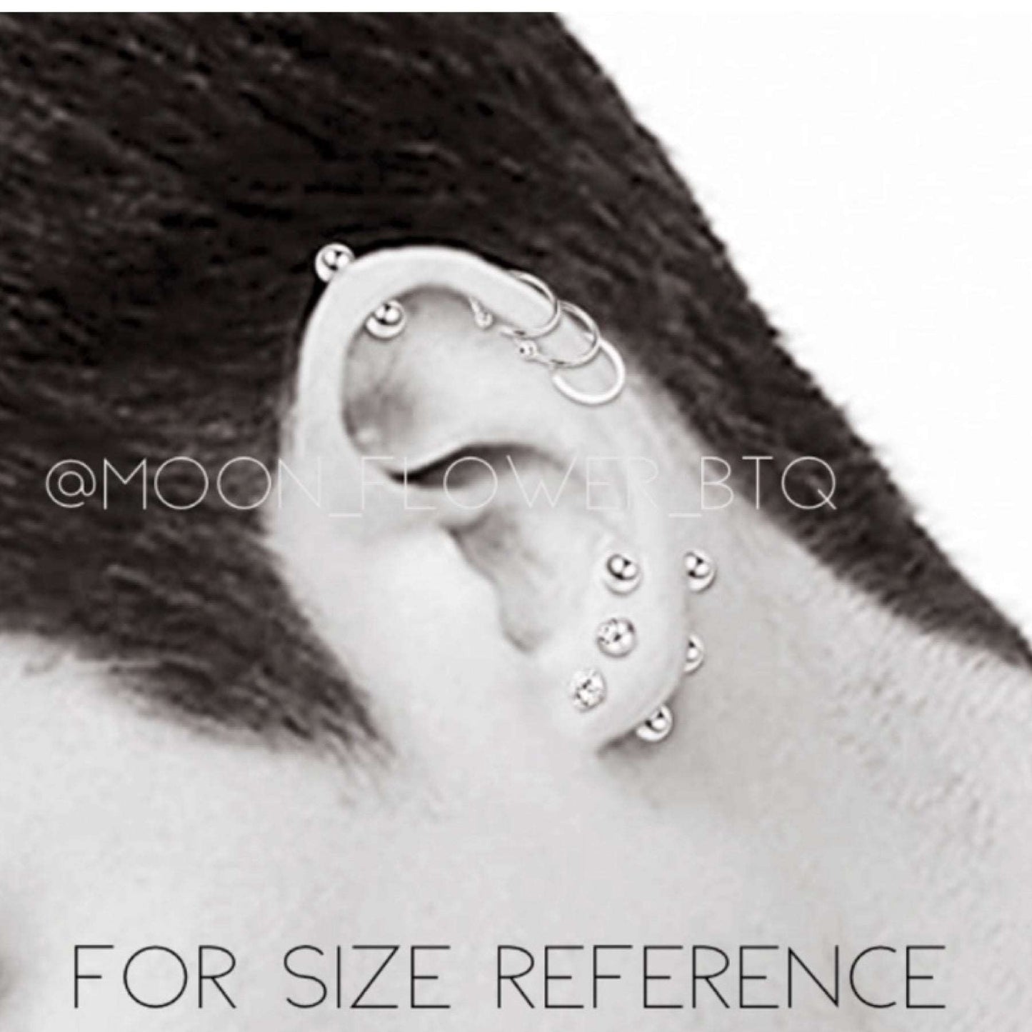 Silver CZ Barbell Earrings