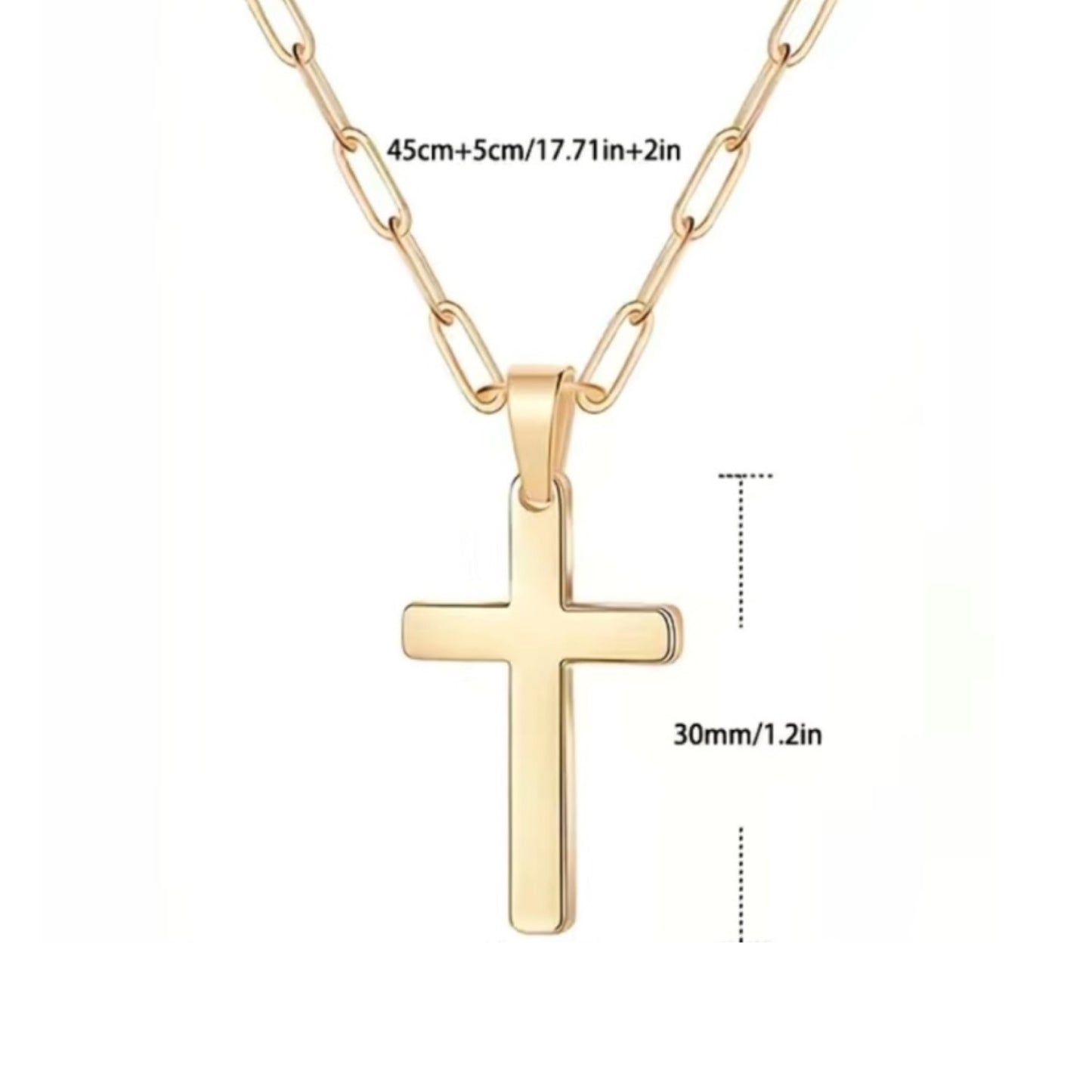 Simple Minimalist Gold Cross Necklace