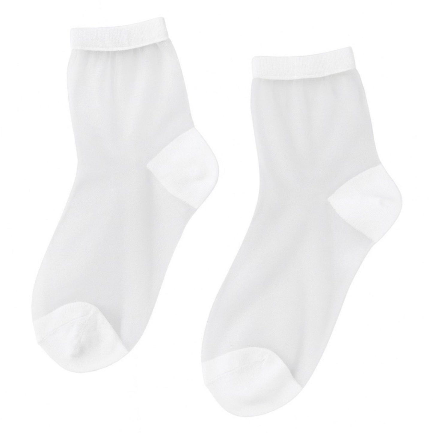 White Sheer Mesh Transparent Nylon Ankle Socks | Kawaii Dressy Retro