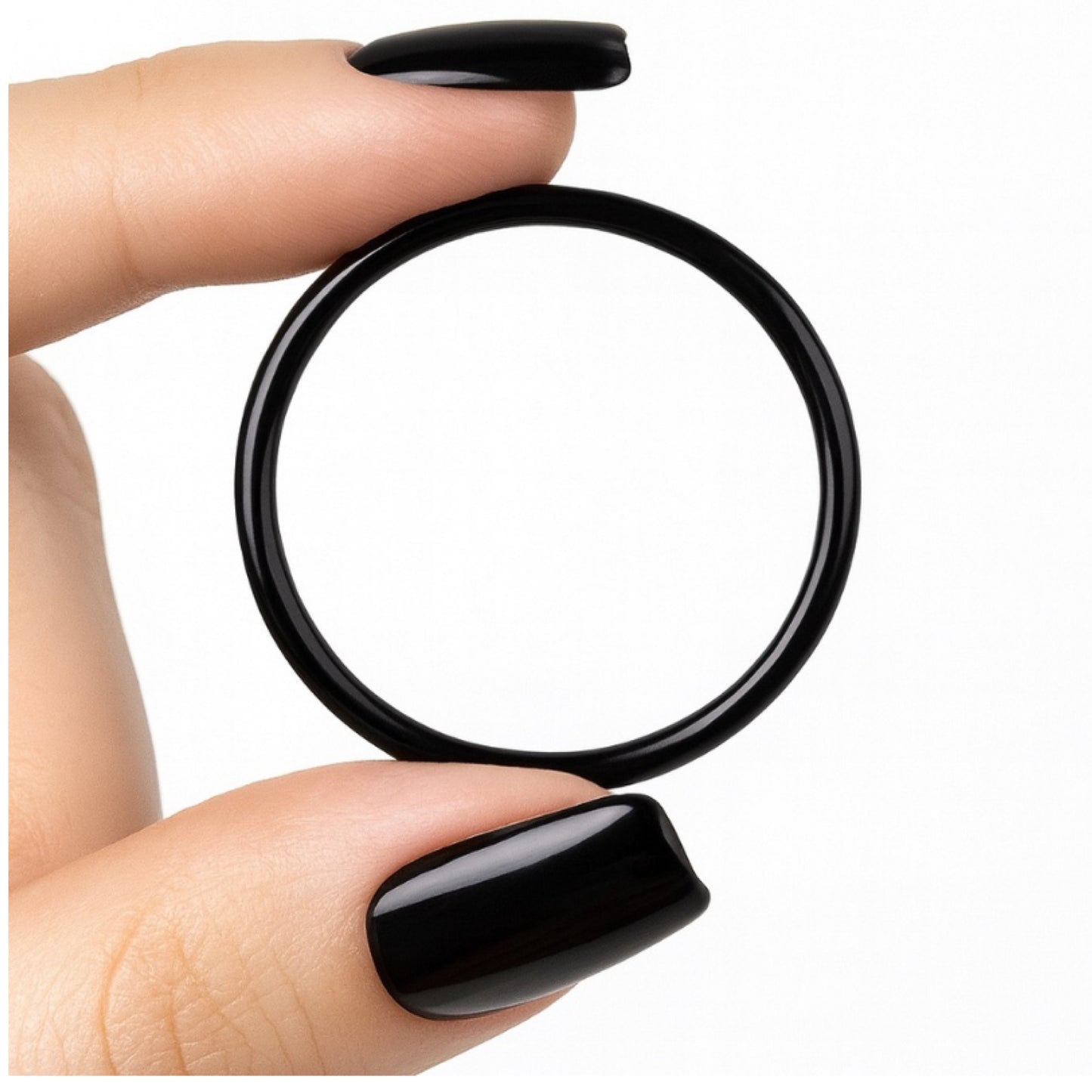 Minimalist Black Stainless Steel Ring 2mm | Skinny Band | Stackable