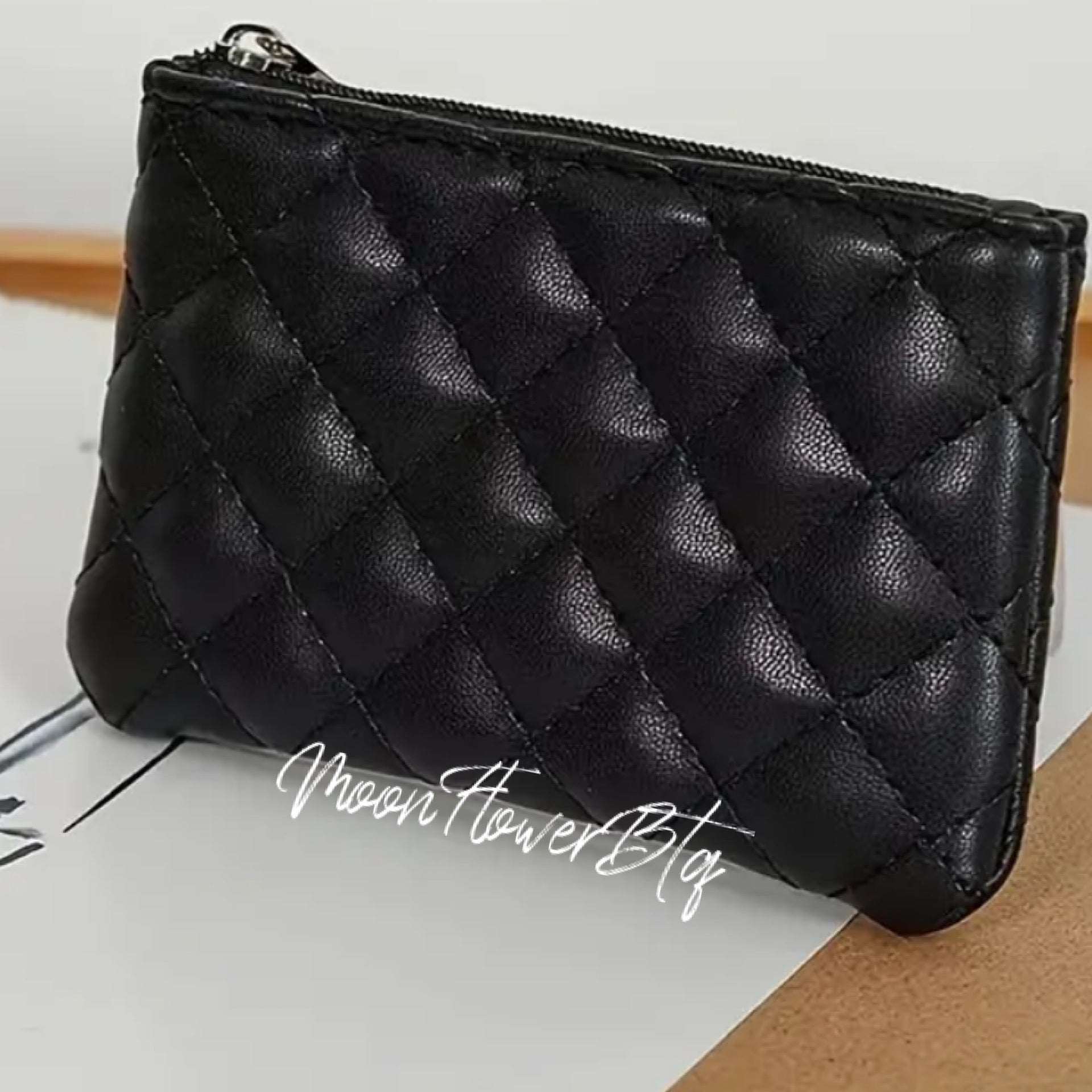 Black Diamond Quilted Card Cash Pouch