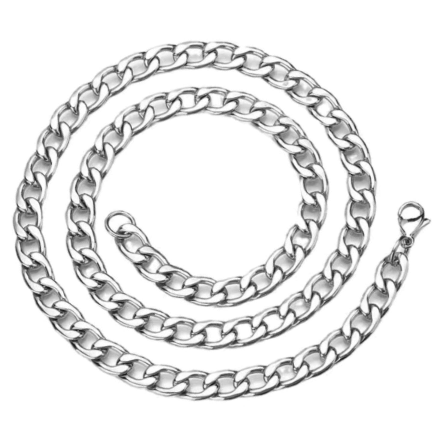 Stainless Steel Curb Chain Necklace