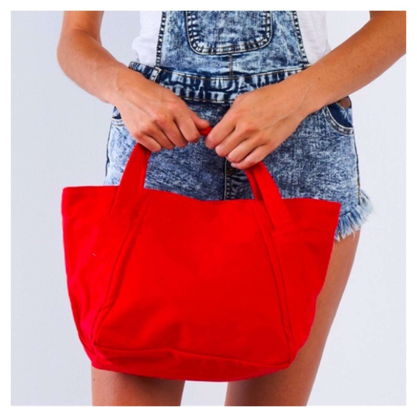 Small Red Tote Bag