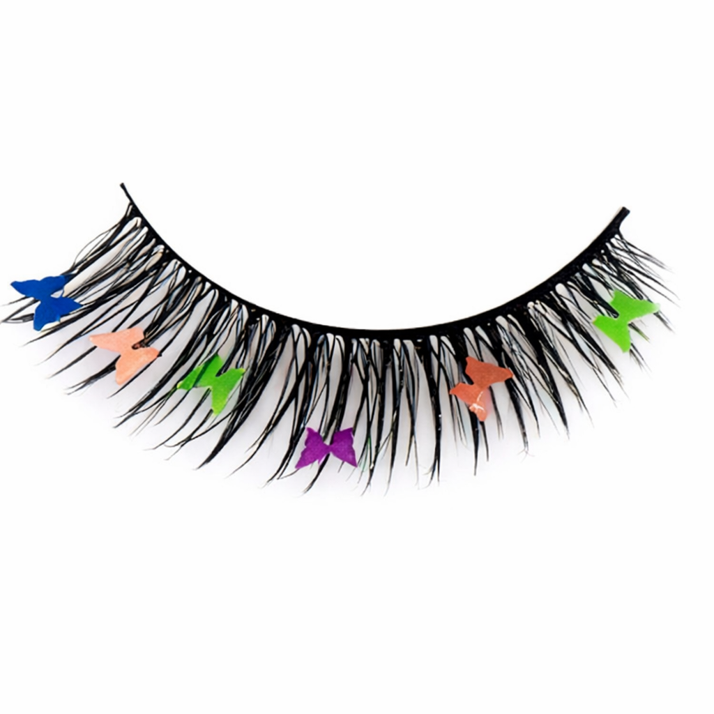 Butterfly Confetti Faux Mink Eyelashes – Colorful Festival Glam Lashes