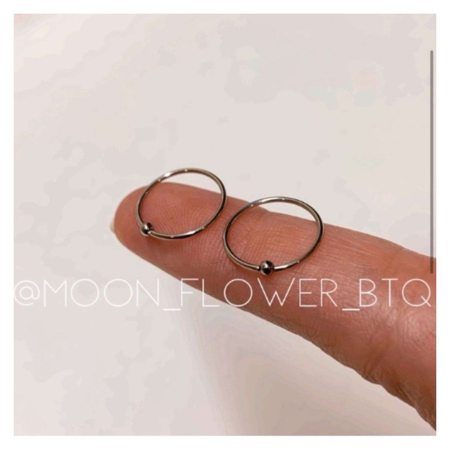 Silver Fixed Hoop Earrings 12mm