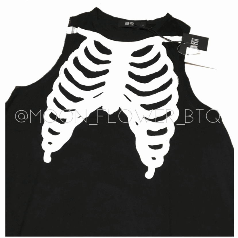 Iron Fist Bone In Skeleton Trapeze Tank Dress