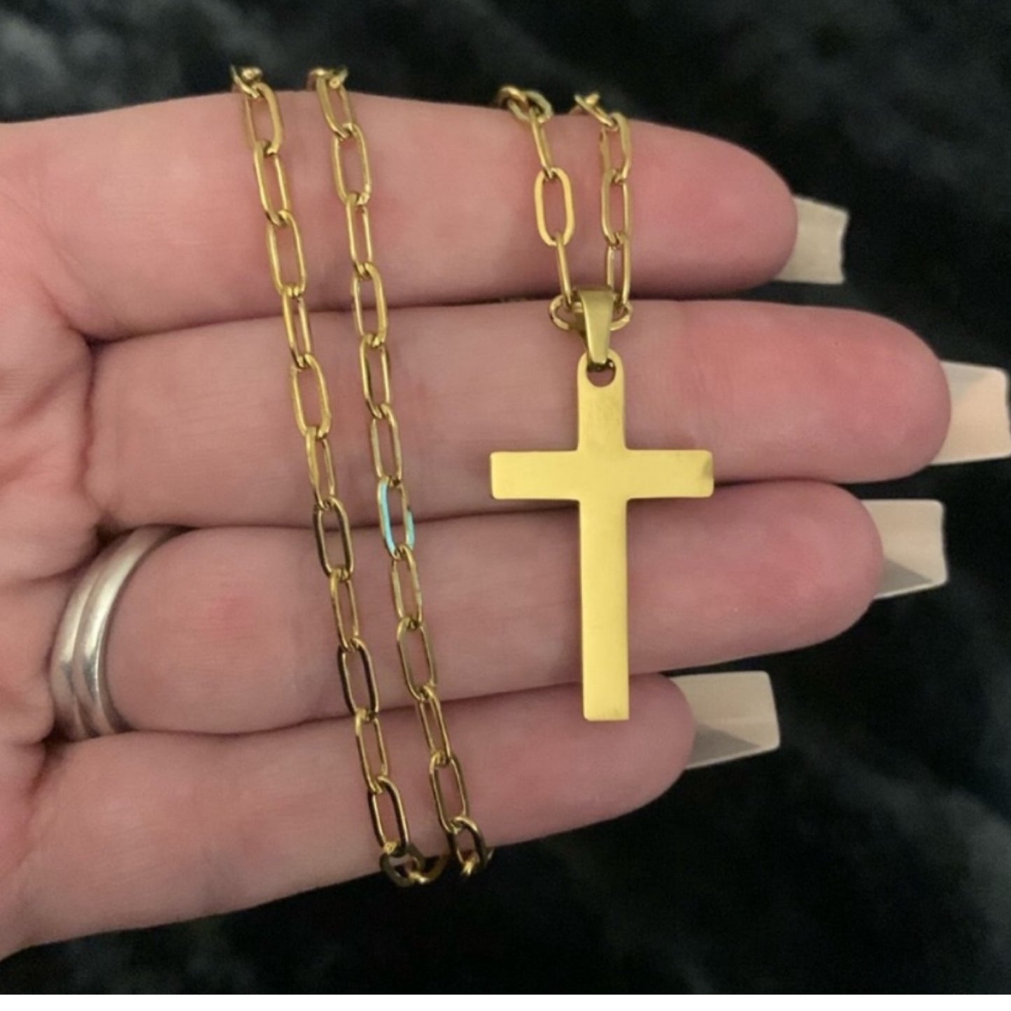 Simple Minimalist Gold Cross Necklace