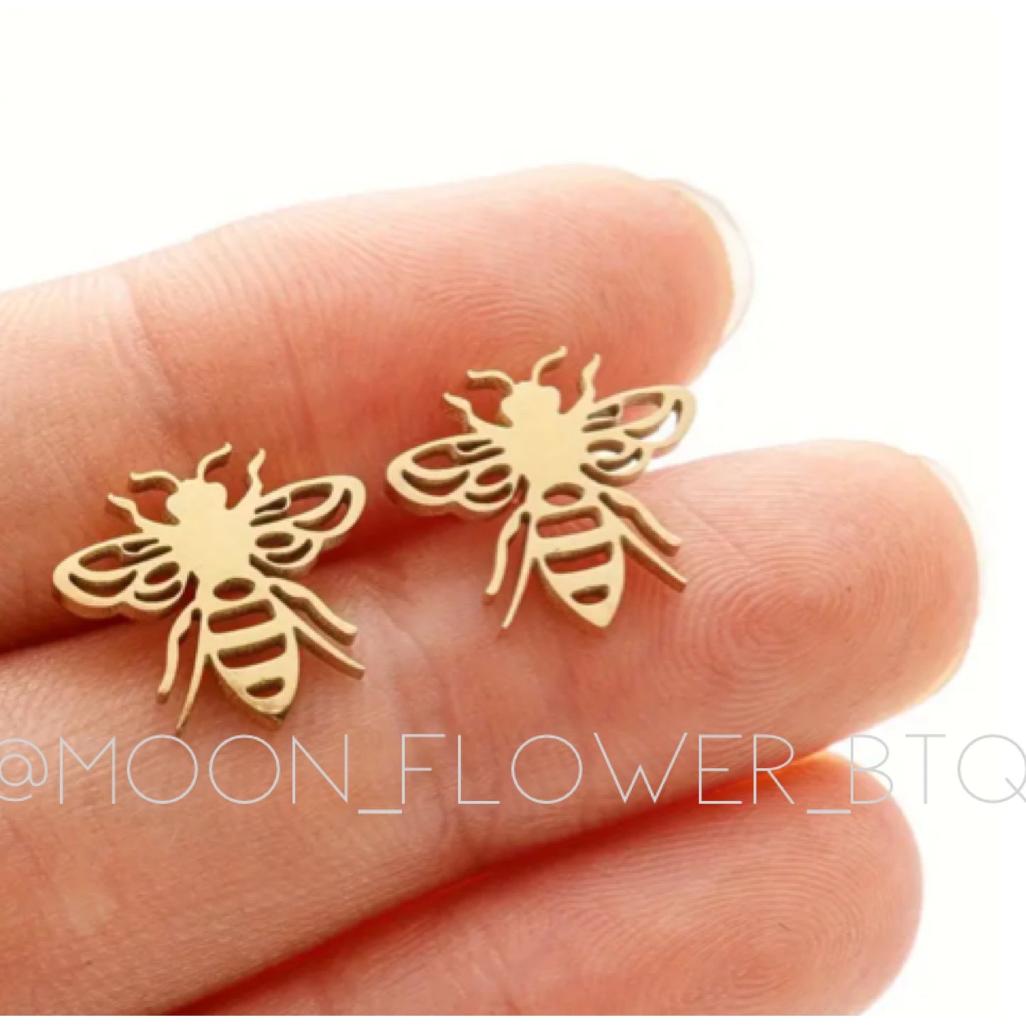 Tiny Honey Bee Stud Earrings