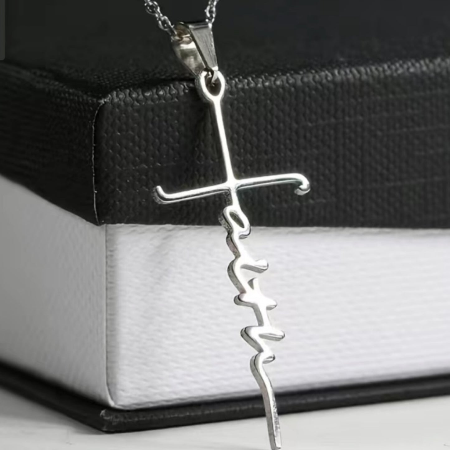 Simple Minimalist Silver Faith Cross Necklace