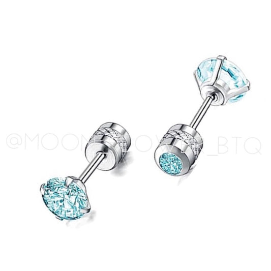 Turquoise CZ Double Ended Earrings