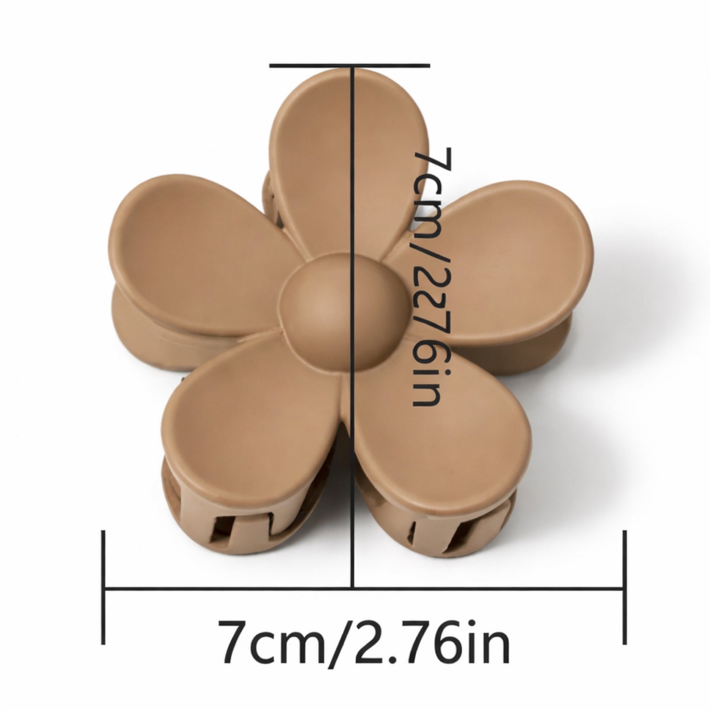 4 Pc Set Matte Daisy Flower Hair Claw Clips – Neutral Tones