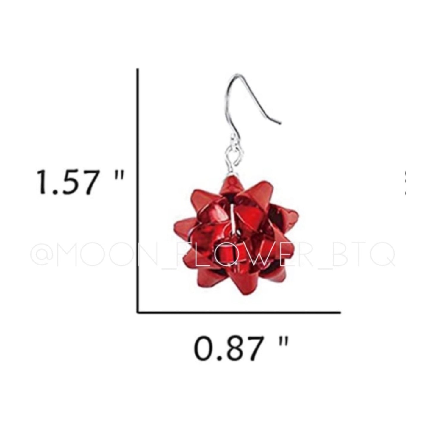 Gift Bow Dangly Earrings