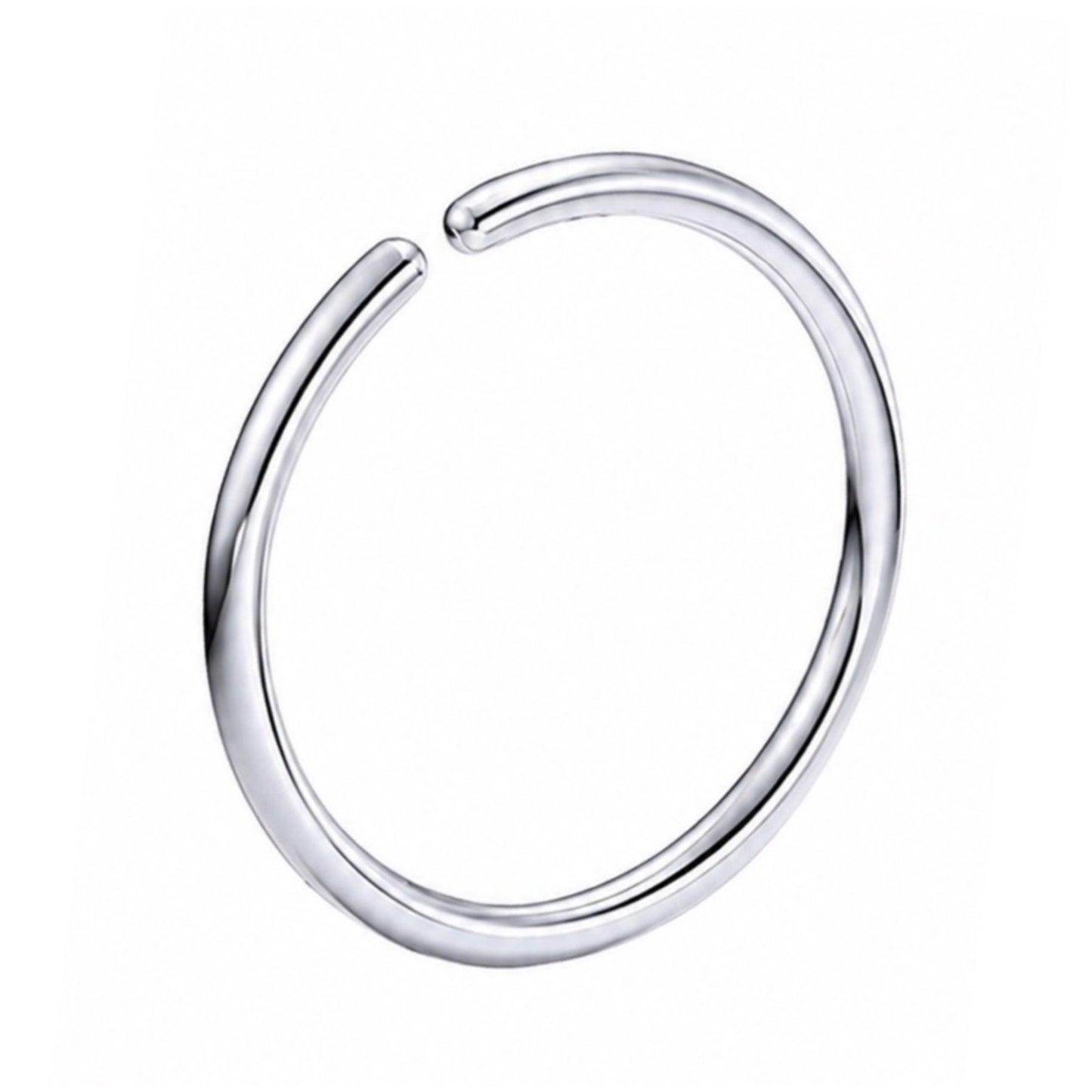 Silver Fixed Hoop Nose Ring