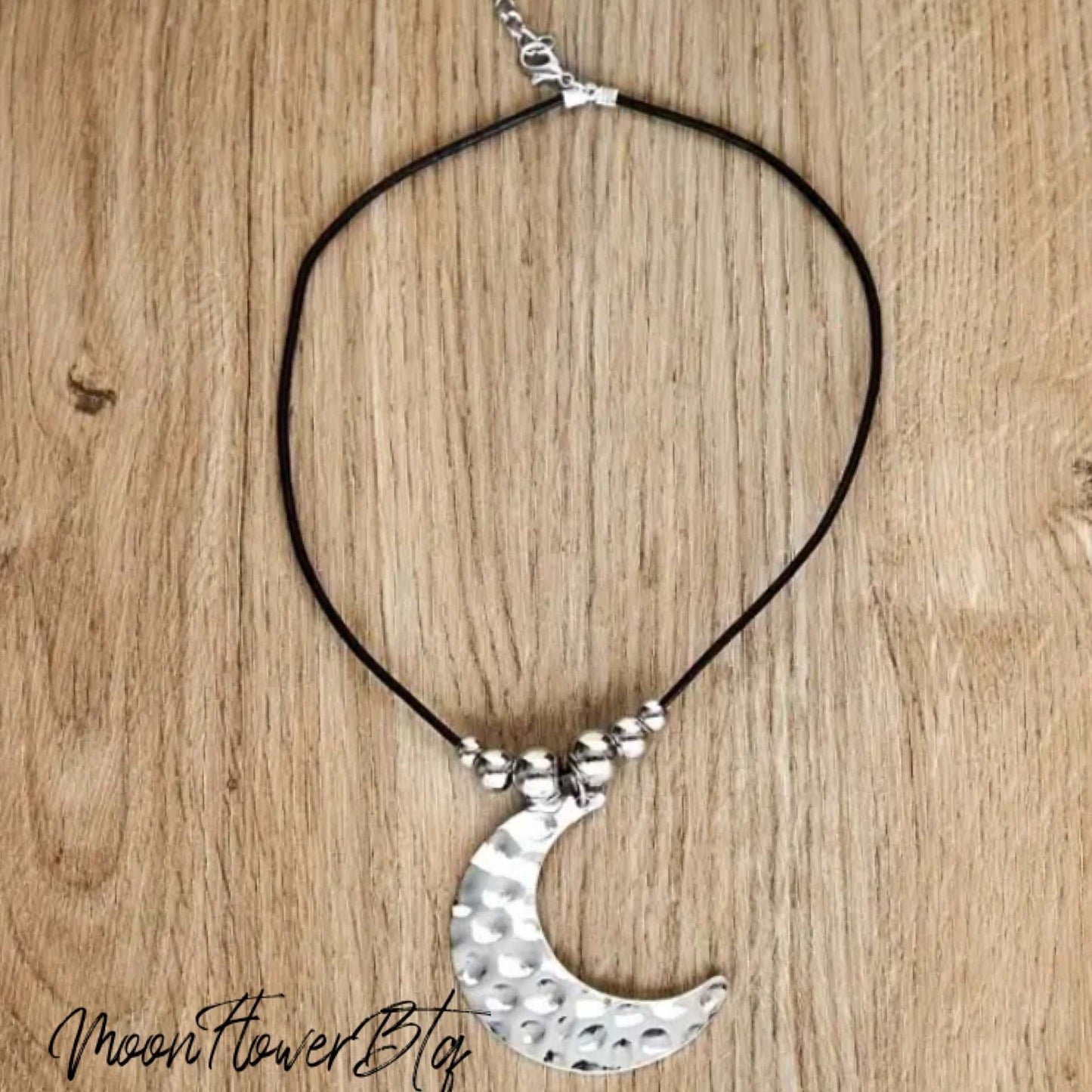 Vintage Boho Moon Pendant Necklace