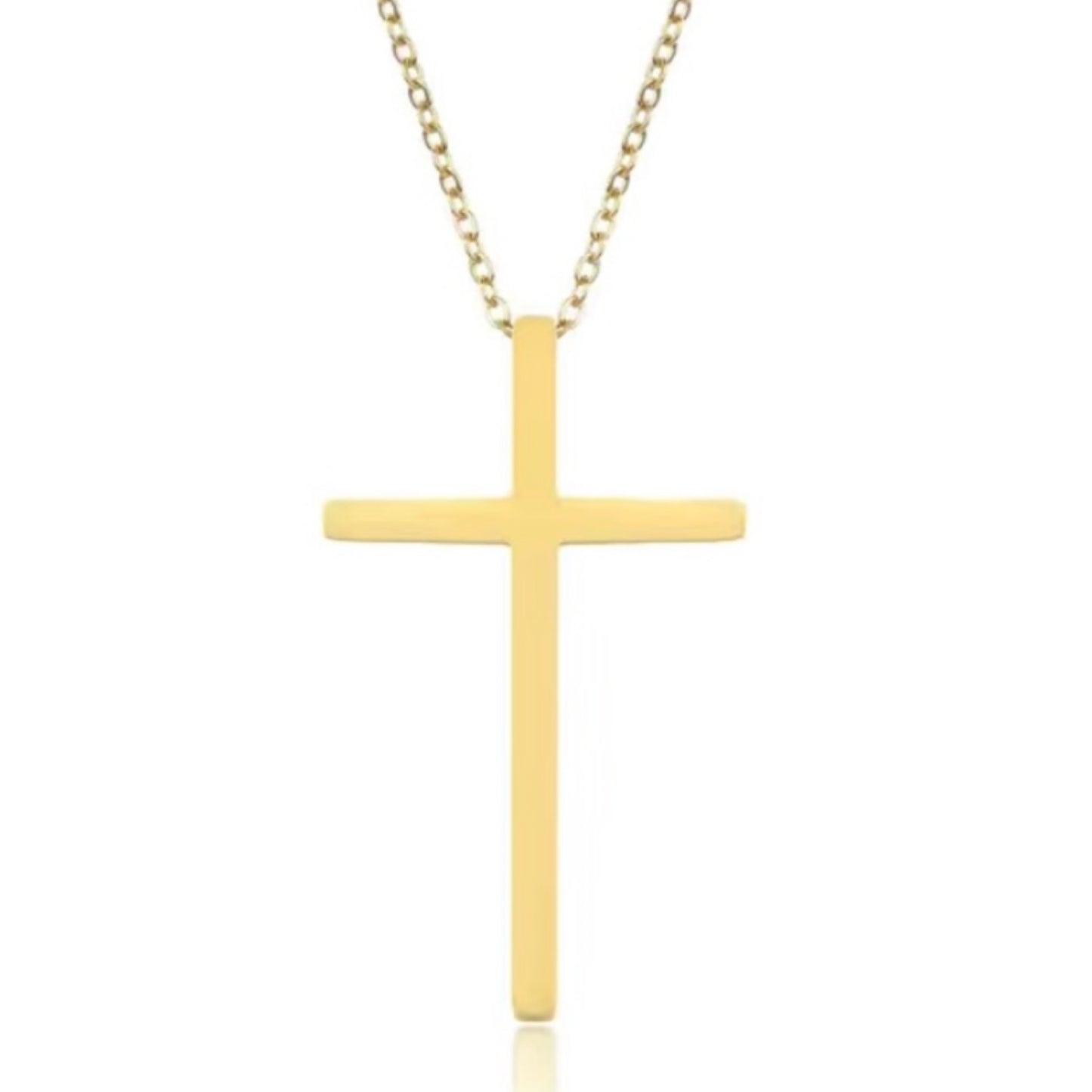 Simple Minimalist Gold Cross Necklace