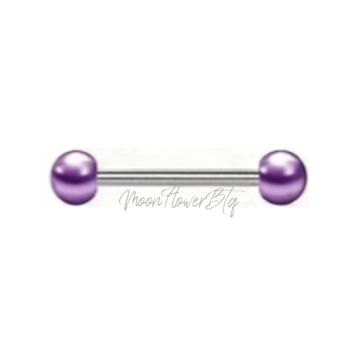 Purple Surgical Steel Barbell Tongue Ring