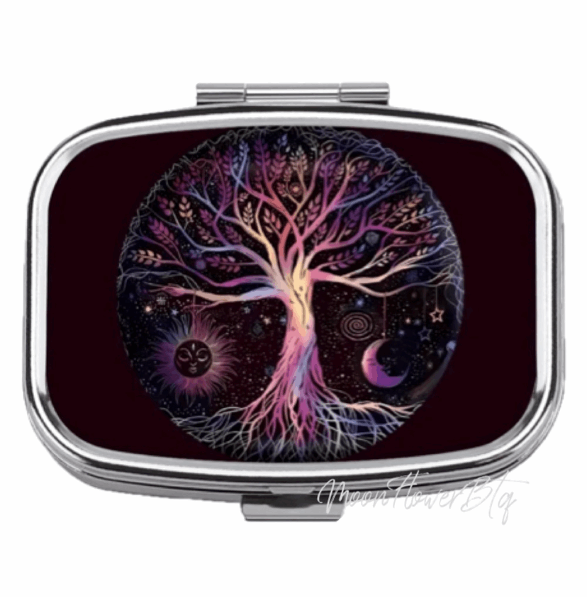 Tree of Darkness Pill Case Travel Container