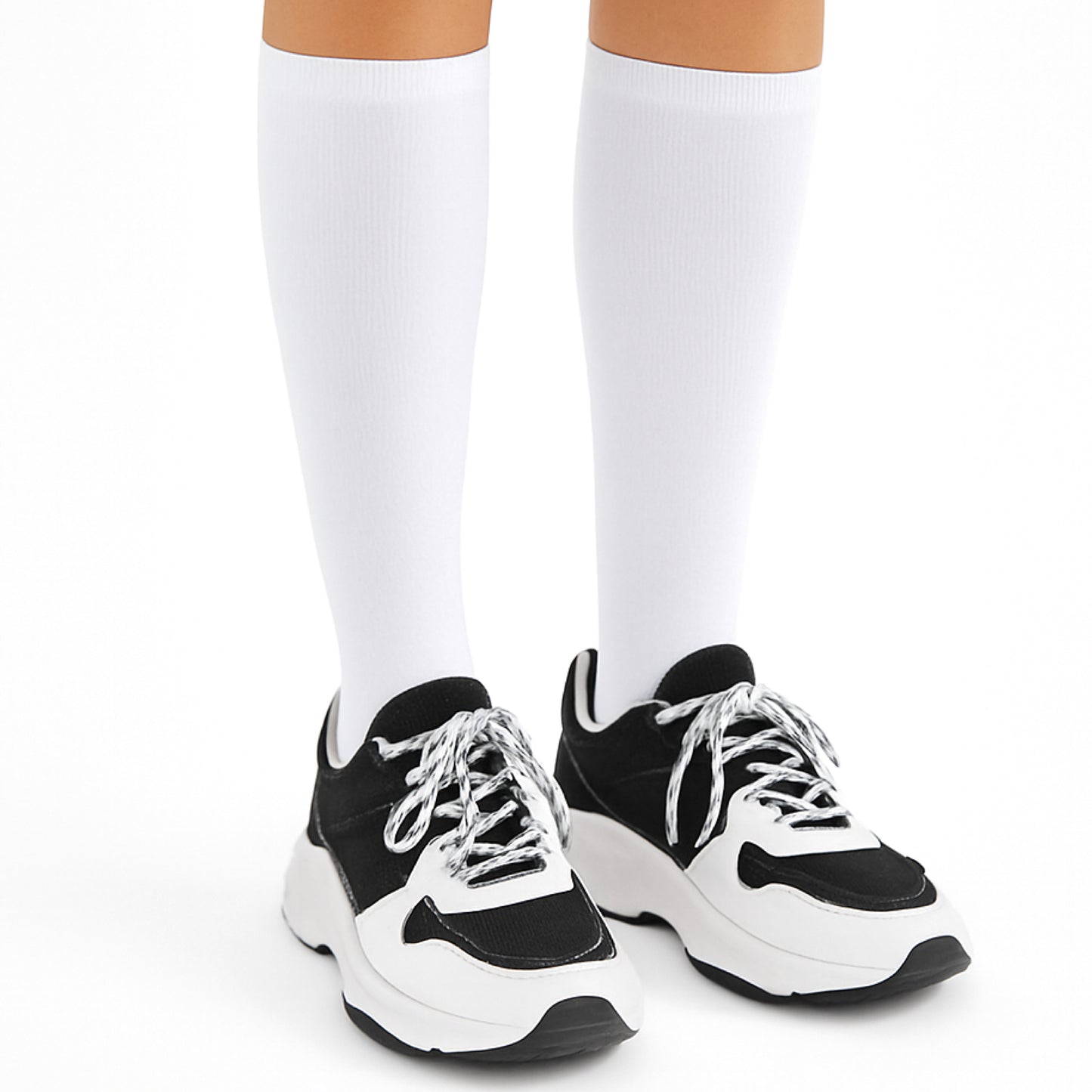 White Knee High Socks | Tube Stockings | Athletic Sports School