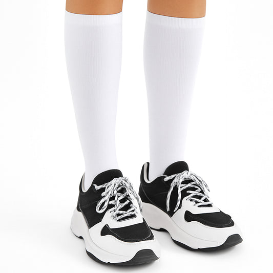 White Knee High Socks | Tube Stockings | Athletic Sports School