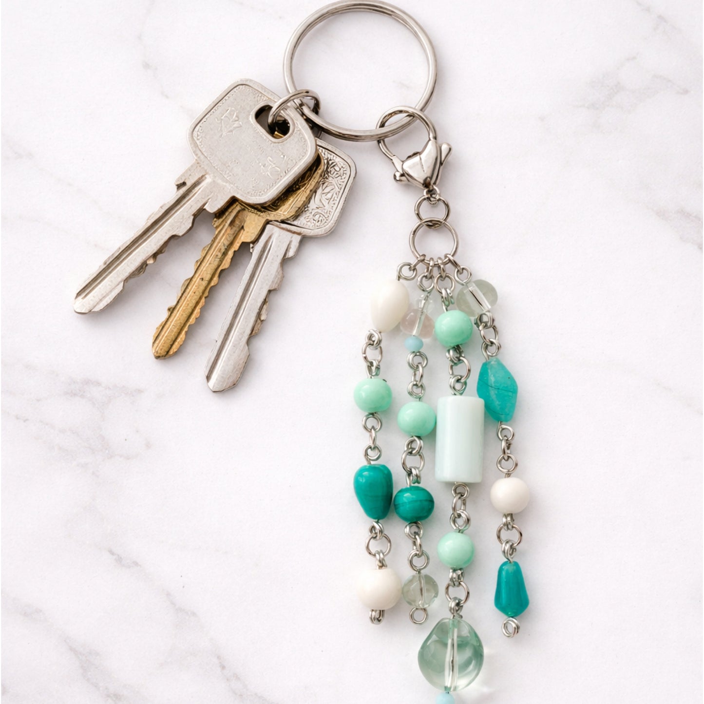Mint Green Beaded Charm | Keychain Bag Lippie Charm Zipper Pull