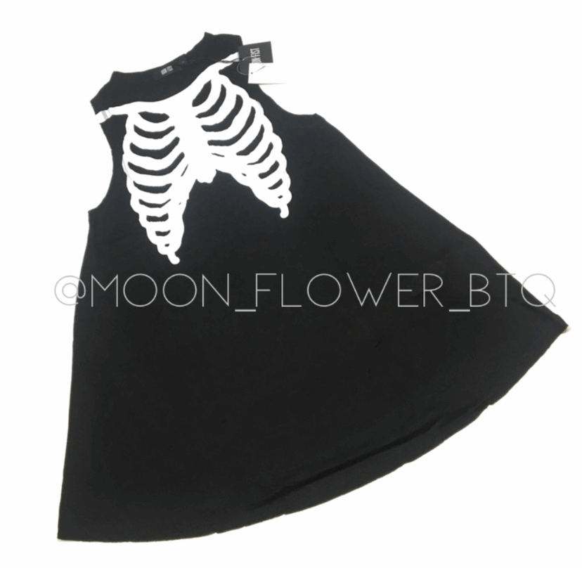 Iron Fist Bone In Skeleton Trapeze Tank Dress