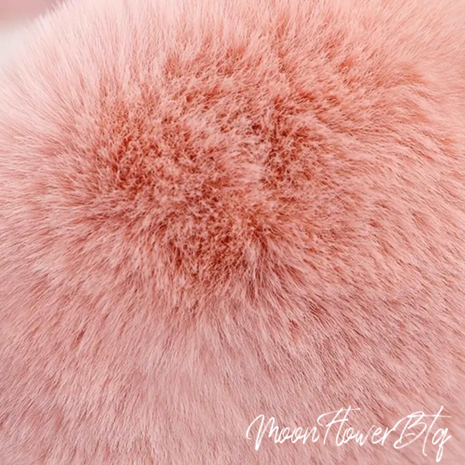 Pink Plush Faux Fur Ear Muffs