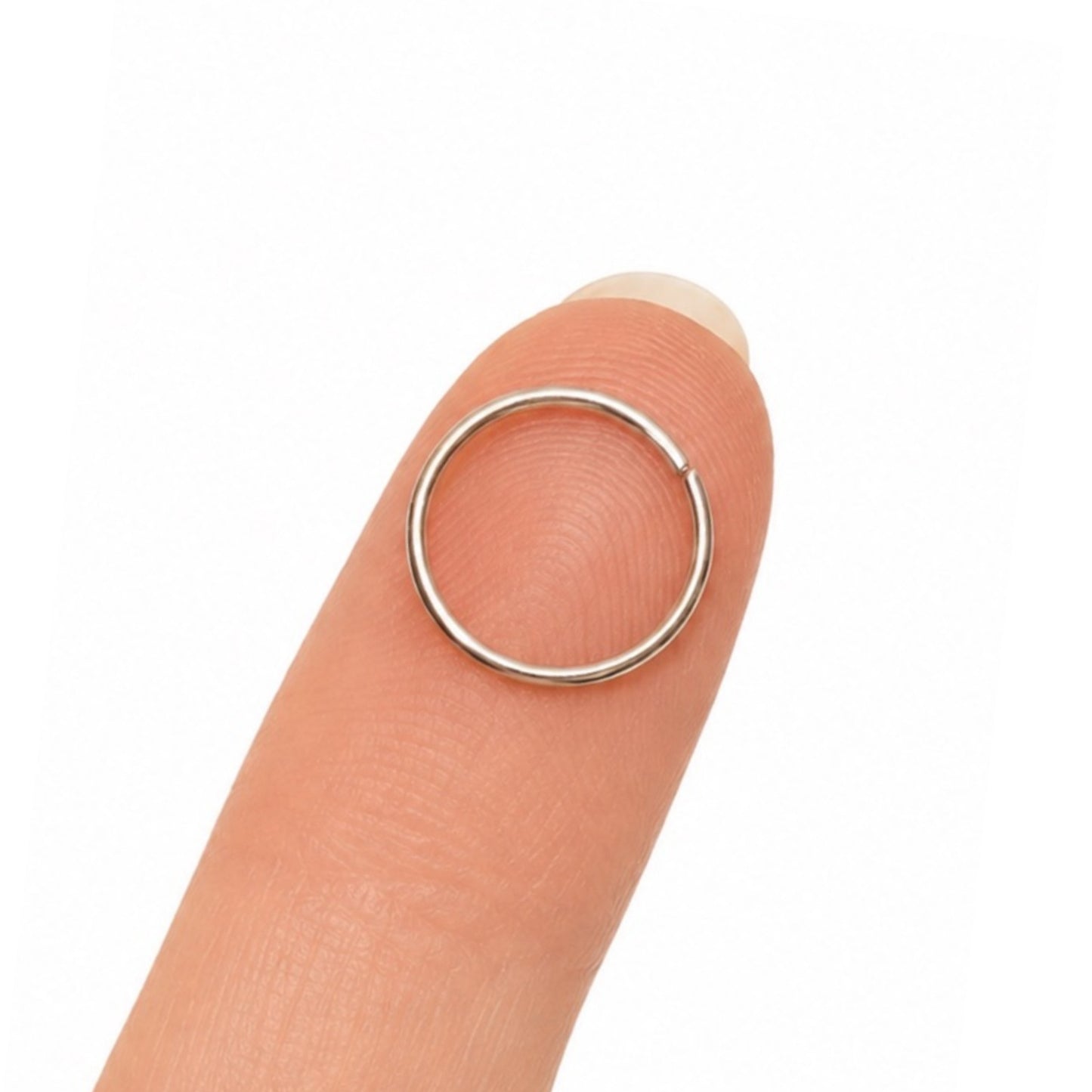 Silver Fixed Hoop Nose Ring