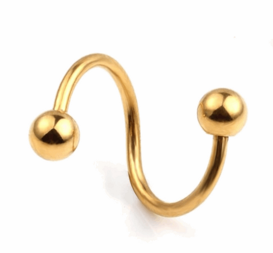 Gold Twisted Barbell