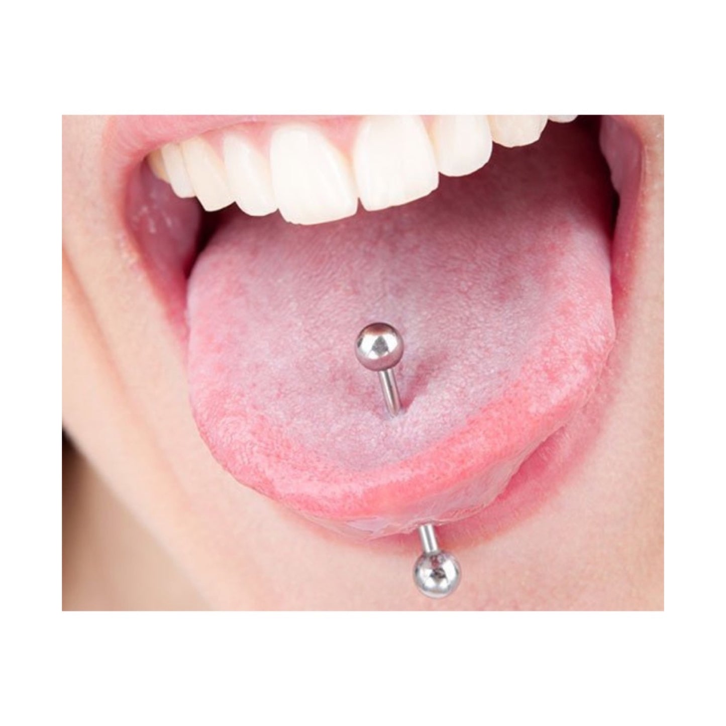 Stainless Steel Barbell Tongue Ring