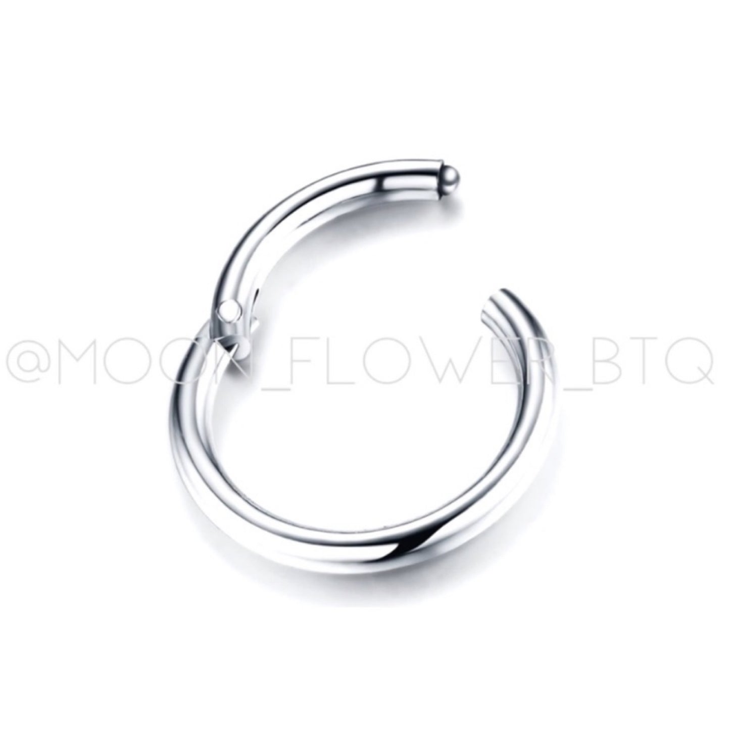 Silver Clicker Septum Hoop