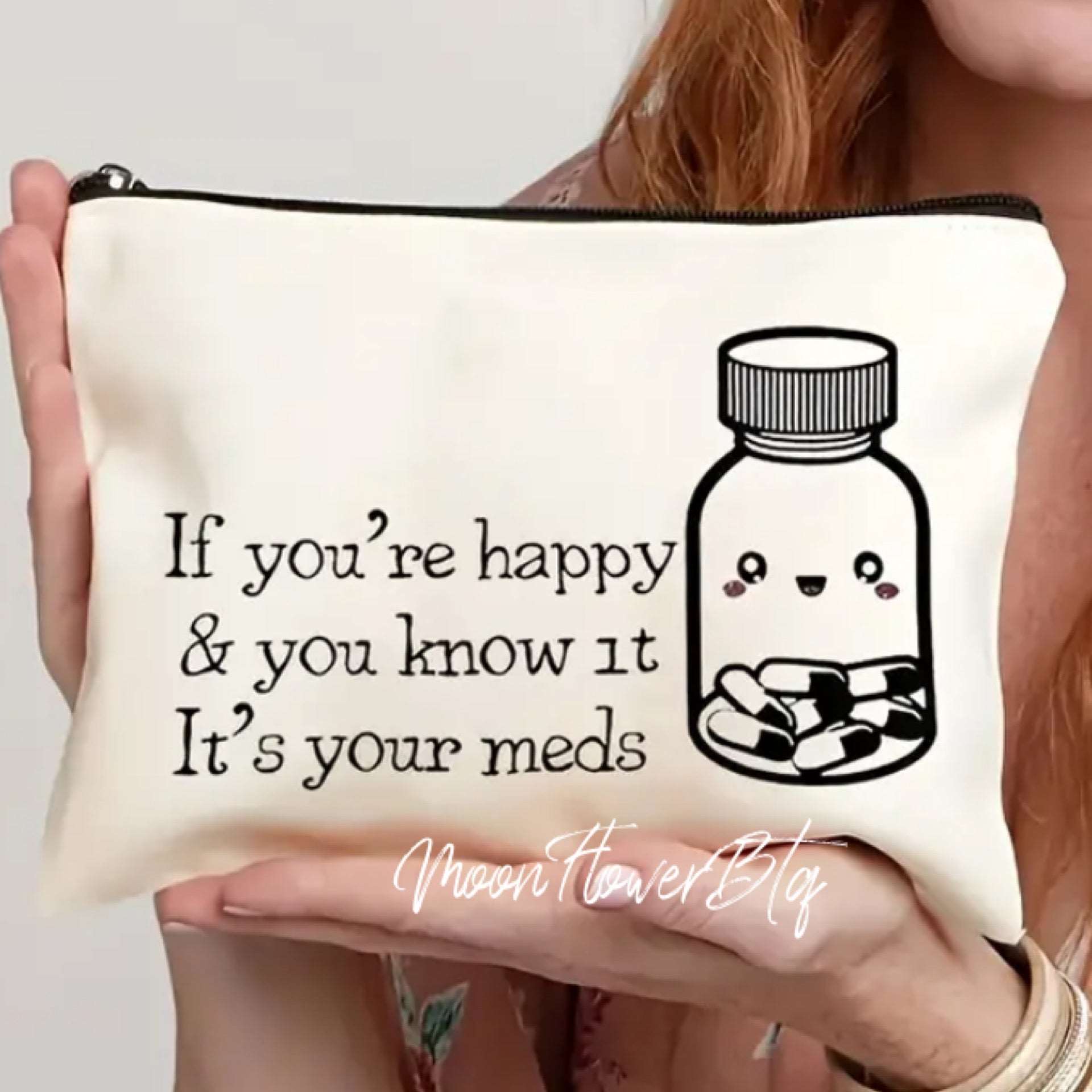 Funny Prescription Medication Carry Pouch Canvas Bag