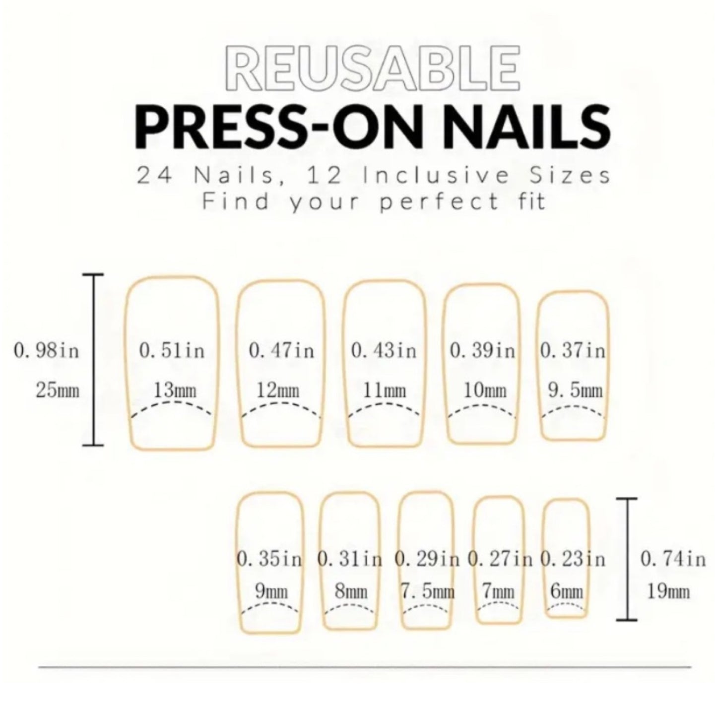 Black Star French Tip Press-On Nails – Pink Nude Coffin False Nail Set (24pcs)