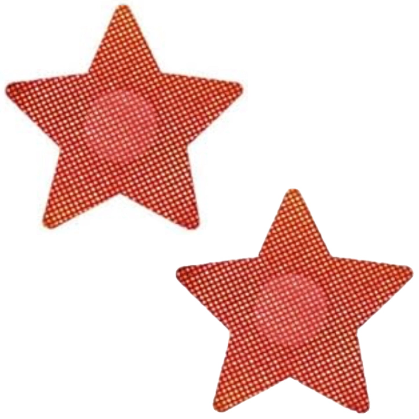 Red Silver Star Breast Petal Pasties