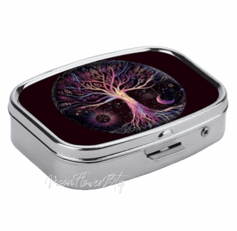 Tree of Darkness Pill Case Travel Container