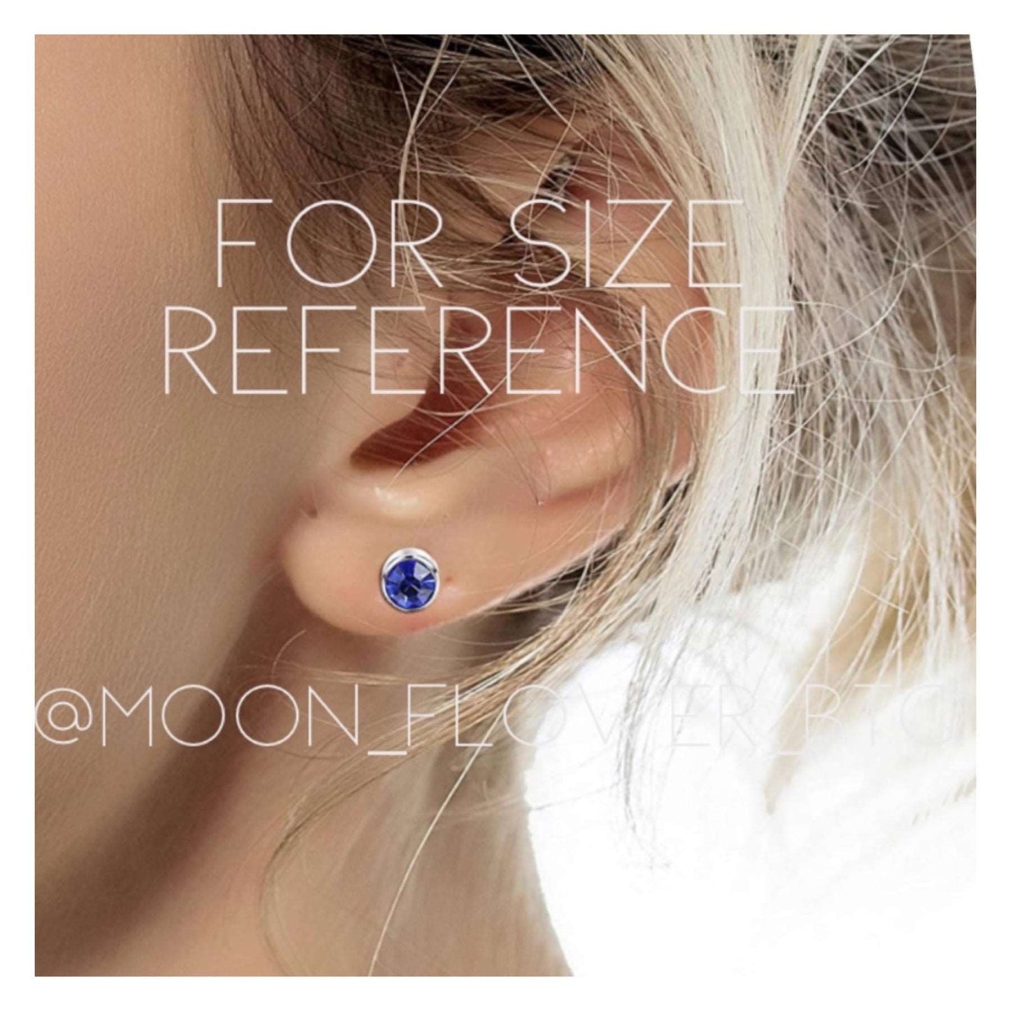 Blue CZ Double Ended Earrings