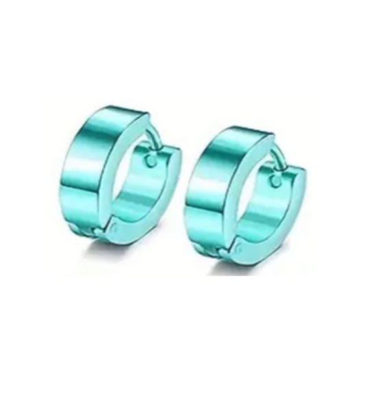 Turquoise Huggie Hoop Earrings