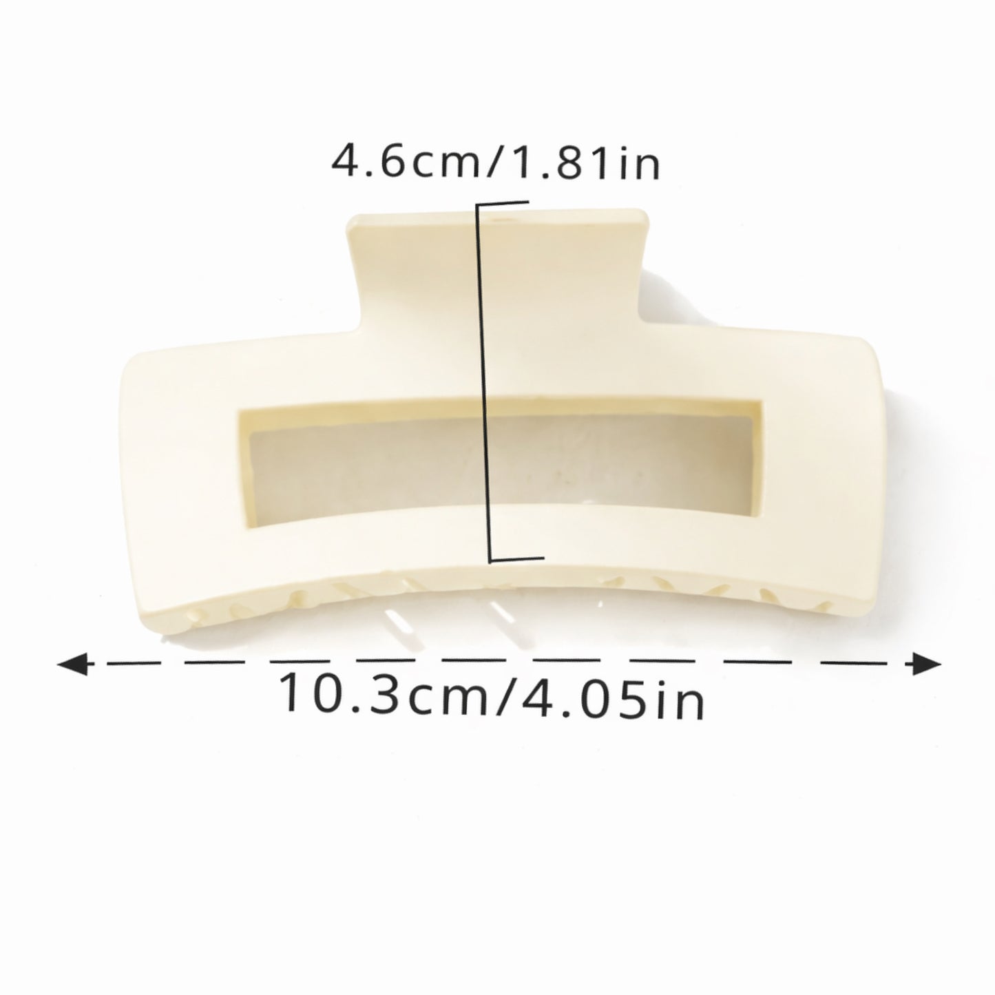 4 Piece Large 4” Matte Rectangle Claw Clip Set – Neutral Collection