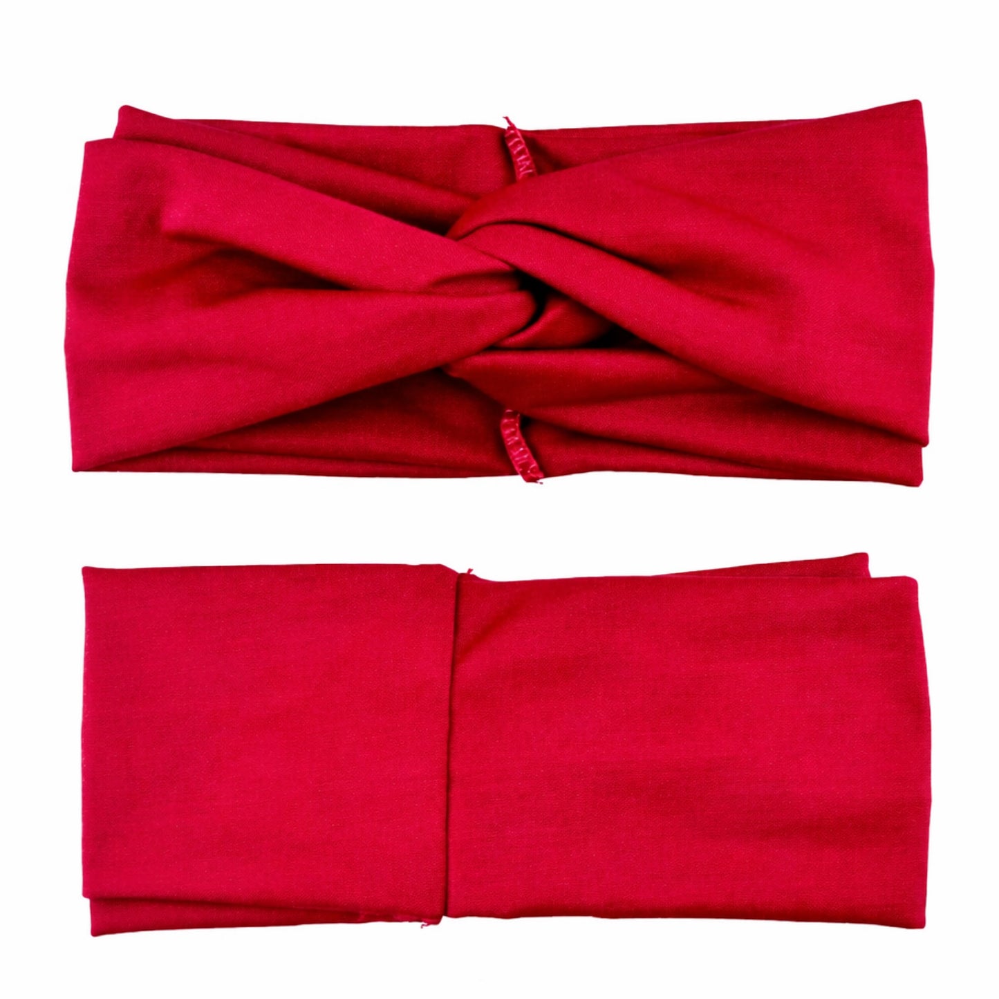 Red Twist Knot Turban Headband – Wide Stretch Hair Wrap