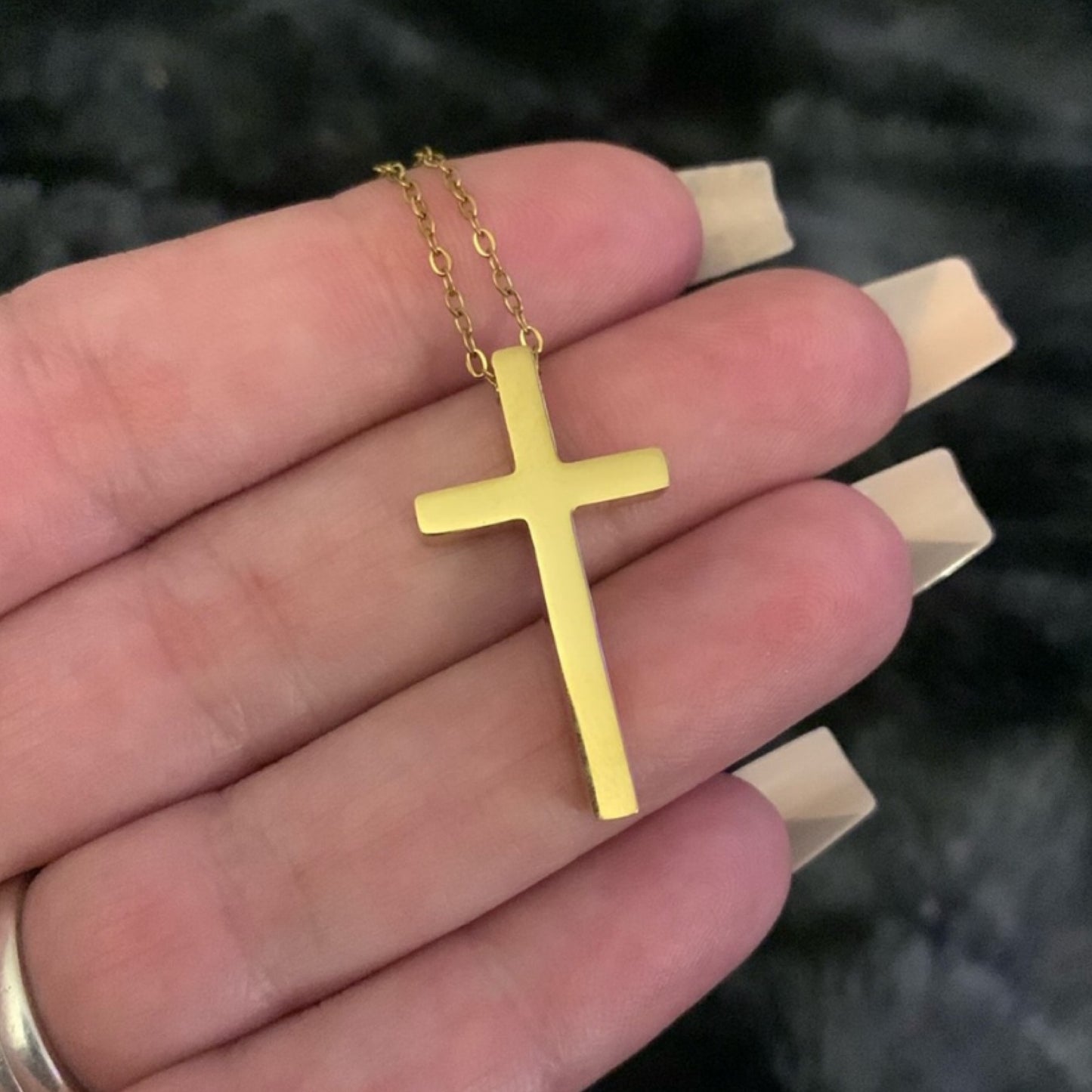 Simple Minimalist Gold Cross Necklace