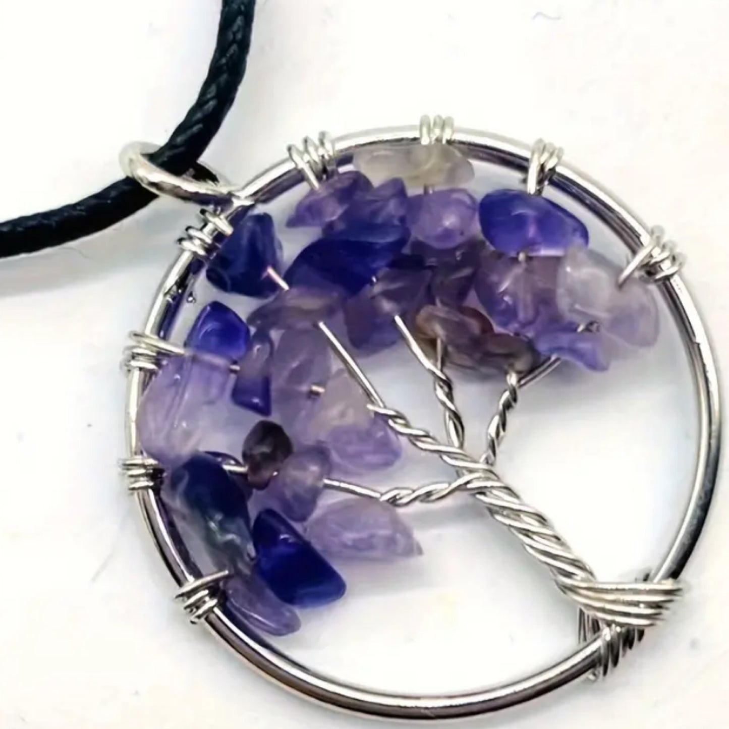 Amethyst Tree of Life Pendant Necklace