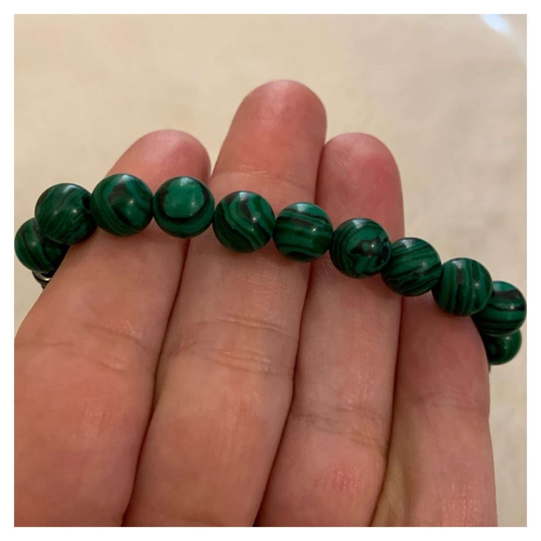 Malachite and Lava Stone Bracelet