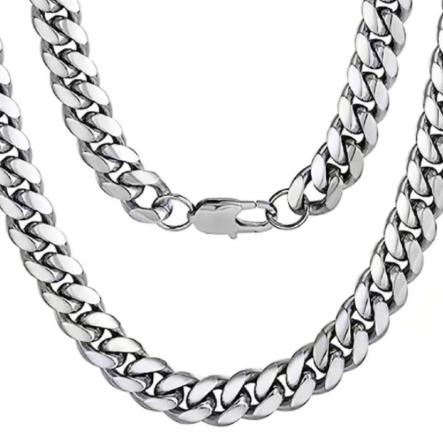 Stainless Steel Cuban Chain Hip Hop Style Necklace