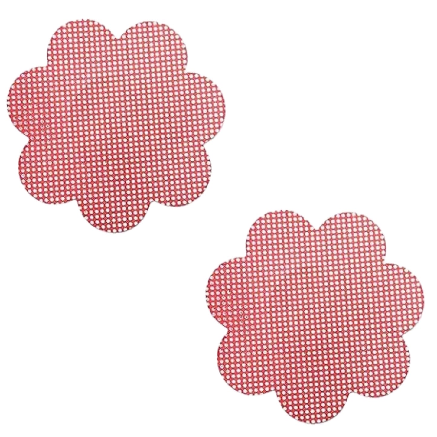 Red Silver Flower Breast Petal Pasties