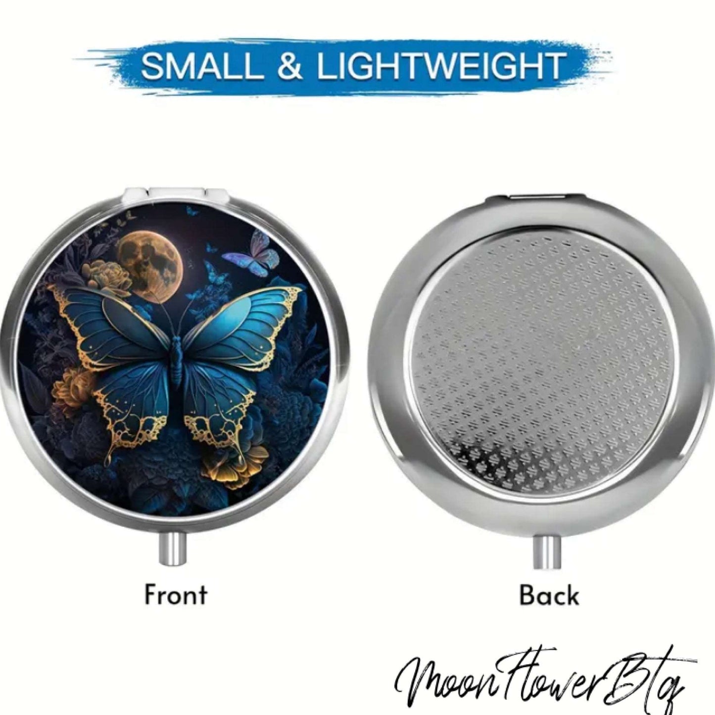 Dark Butterfly Pill Case Travel Container