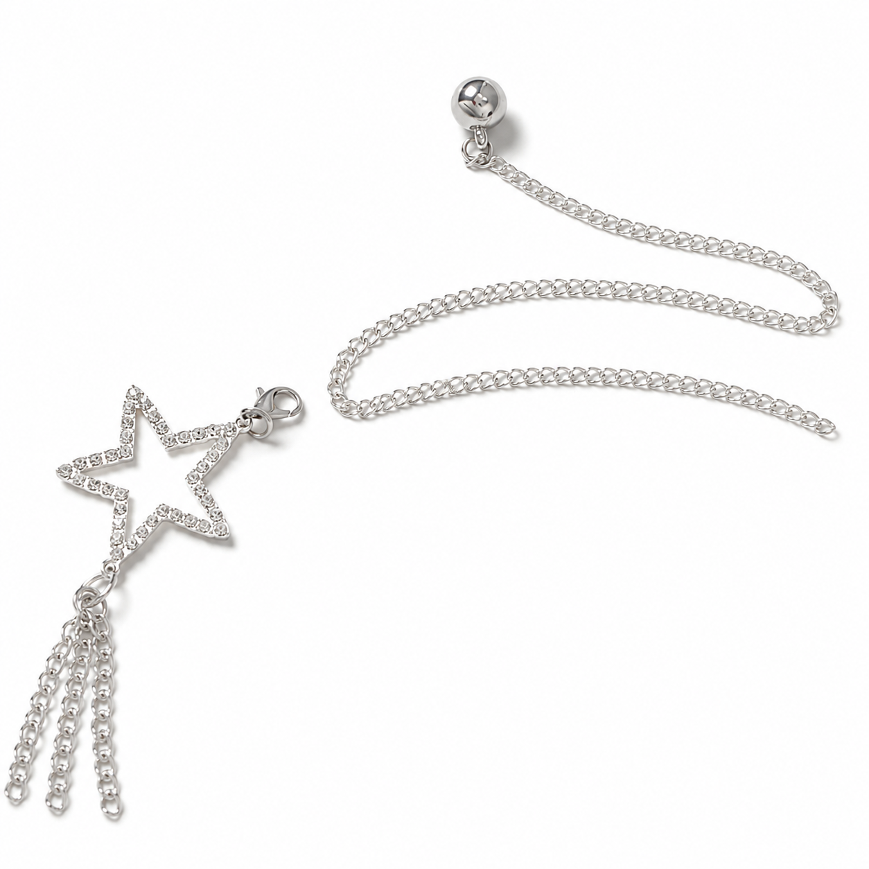 Rhinestone Star Chain Waist Belt