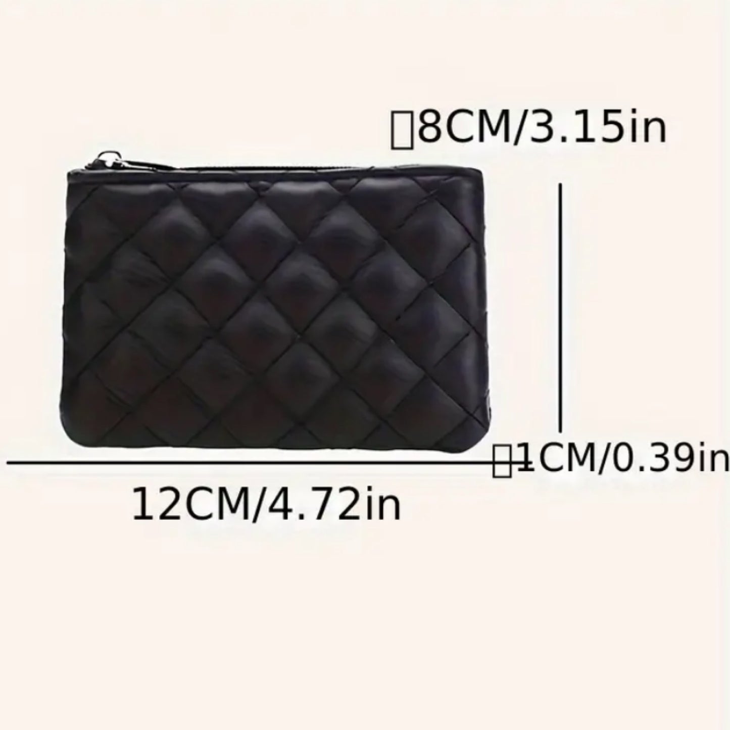 Black Diamond Quilted Card Cash Pouch